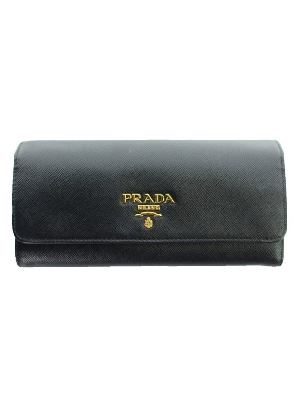 Prada Wallet Bifold Flap with Coin Purse Saffiano Leather Cowhide Ibisco Pink